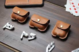 Airpods Leather Case (With button)